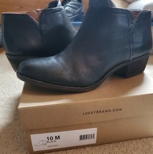 Lucky brand black booties